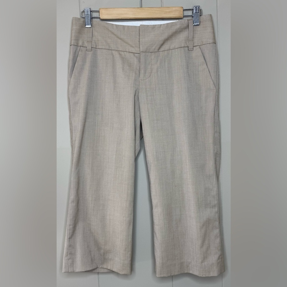 Banana Republic Y2K Wool Blend Stretch Lined Crop Dress Trousers Womens Size 4